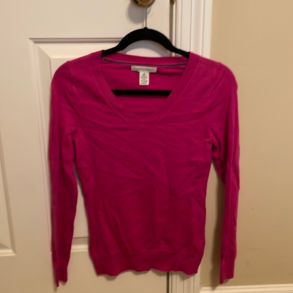 Banana Republic Pink V-Neck Sweater